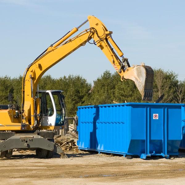 residential dumpster at a building site