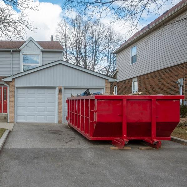 construction site dumpster for waste management